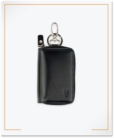 Key Wallet, Material Kulit Sapi, Color Black